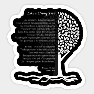 Like a Strong Tree - Poetry Design Sticker